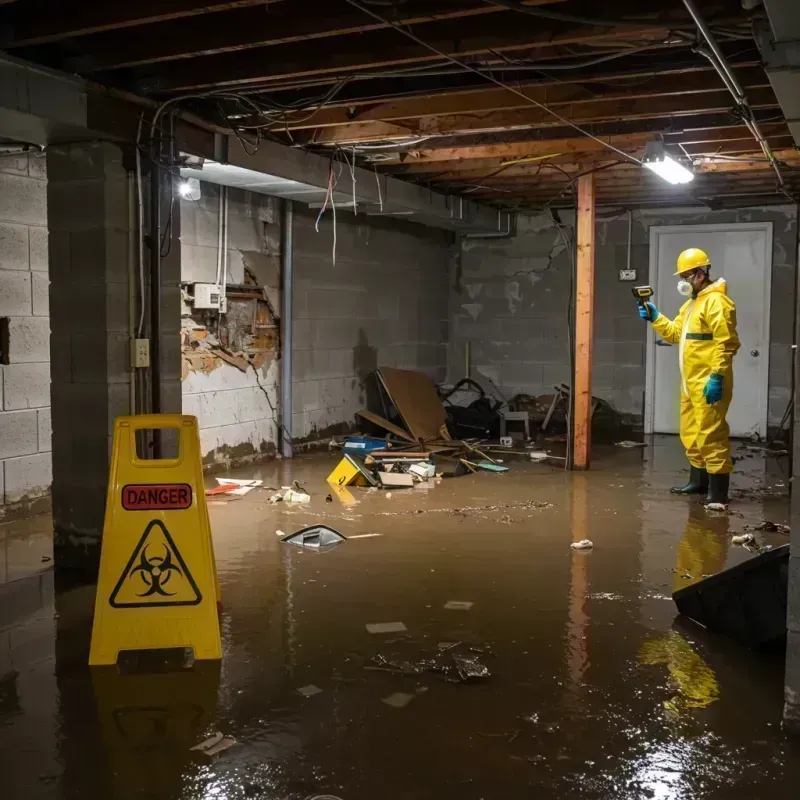 Flooded Basement Electrical Hazard in Guttenberg, NJ Property